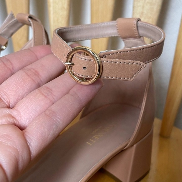 LK Bennett Leather Nude Block Heel Sandals Size 40 - Picture 4 of 7